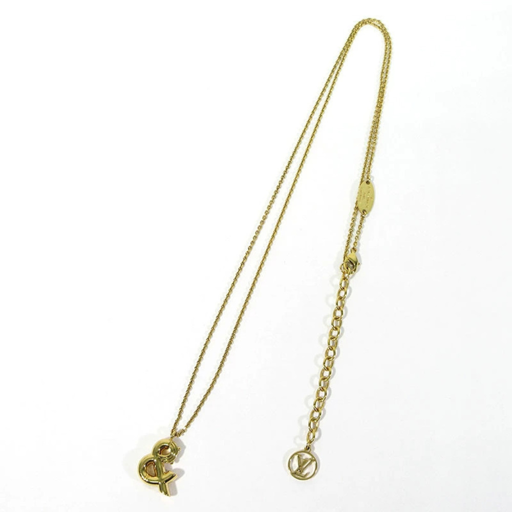 LOUIS VUITTON Necklace LVME motif Gold
